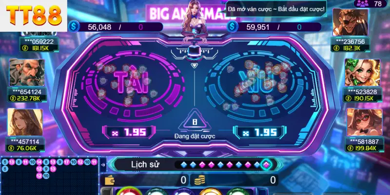 Không gian Tài xỉu EDM TT88 tạo nên khác biệt